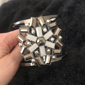 Gun metal statement cuff
